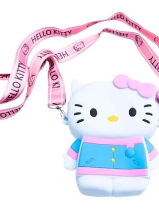 Дитяча силіконова сумочка hello kitty 13*10*3 см hp-55-1bl
