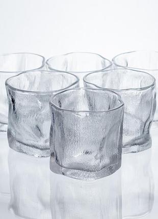 Набір склянок для напоїв glacier set 6 штук по 236 мл скляні hp-17-65