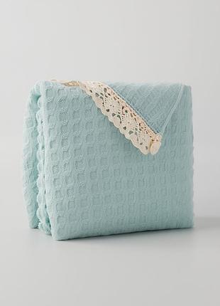 Полотенце для кухни вафельное 40*60 см из хлопка мятный colorful home 510-24-h-600m