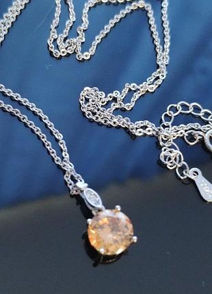 Серебряный кулон на цепочке, 925, серебряные украшения, серебро, серебряный подвес