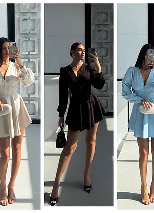 Элегантное мини платье комбинезон 9
