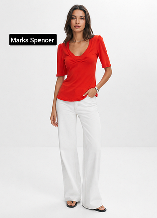 Футболка женская красного цвета от бренда marks spencer s