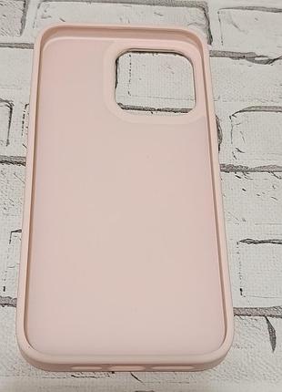Чехол для iphone 14 pro max silicone case soft touch с металлической рамкой камеры, розовый 4