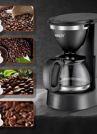 Автоматическая капельная кофеварка haley 0.75 л 650 вт на 6 чашек