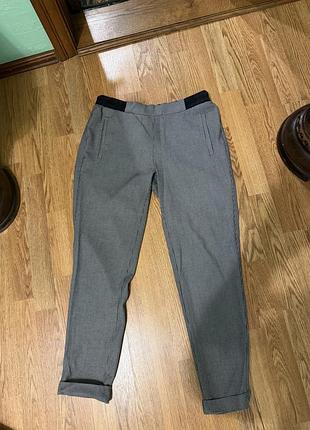 Зауженные женские брюки zara в гусиную лапку