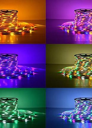 Світлодіодна стрічка rgb 10 м 144 led для інтер'єру економна підсвітка з контролером ip67