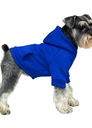 Кофта для котов и собак diego hoodie утепленная электрик, размер xl