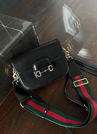 Gucci horsebit 1955 mini bag black soft [бренд коробка]