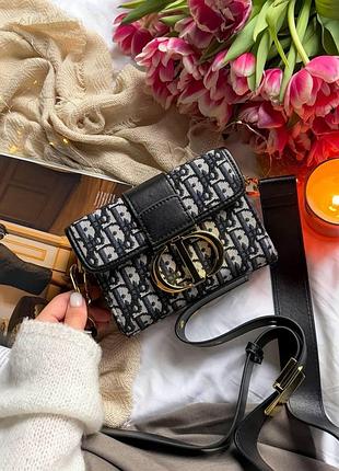 Christian dior 30 montaigne bag black/beige [оригинальная коробка]