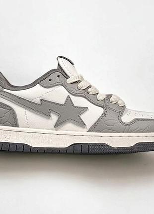 A bathing ape bape sta •grey white•