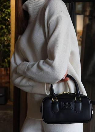 Miu miu arcadie leather bag black [оригінальна коробка]