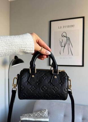 Louis vuitton speedy nano monogram empreinte black