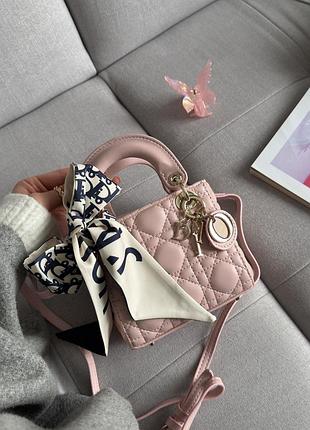Christian dior micro lady dior bag pink [оригинальная коробка]