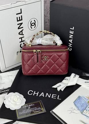 Chanel burgundy gold (з дзеркалом)