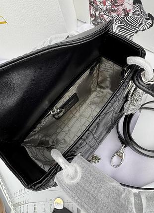 Dior lady mini black silver 3