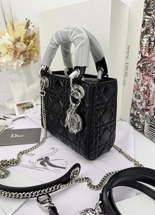 Dior lady mini black silver 4