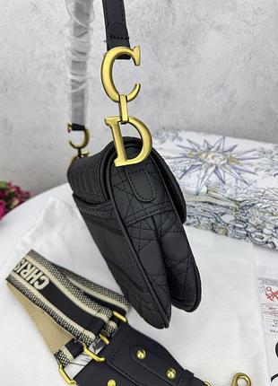 Dior saddle black logo 4