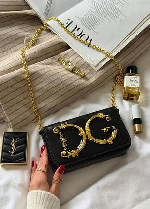 Dolce&gabbana dg girls leather black bag