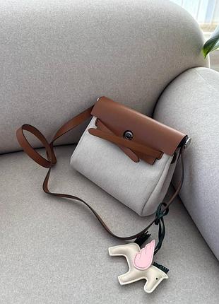 Hermès herbag zip 20 bag grey/brown