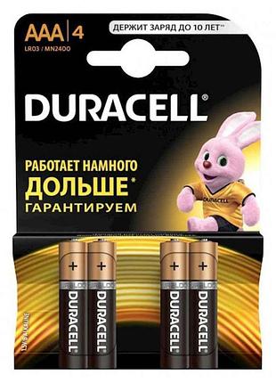 Батарейка щелочная lr03/aaa 4шт (блистер) тм duracel