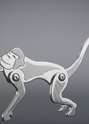 Оригинальный металлический брелок kiplining в виде шарнирной обезьянки (keyring / bag charm) - стильный и функциональный аксессуар от бельгийского бренда.