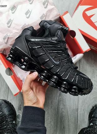 Кросівки підліткові nike shox tl комбіновані чорні