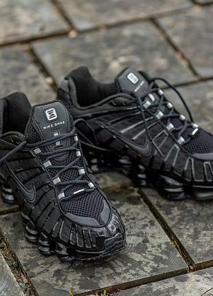 Кроссовки подростковые nike shox tl комбинированные черные 37