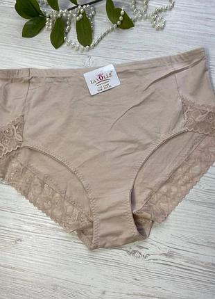 Батальні трусики з бавовни декоровані мереживом  розмір 2xl 3xl 4xl .0005🎀