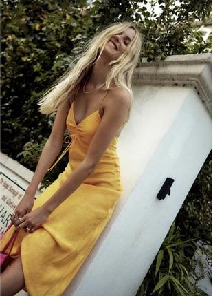 🥰 сукня в білизняному стилі zara ліоцел