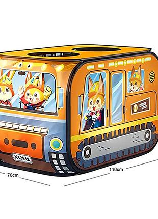 Детская игровая палатка 110х70х70см из полиэстера желтая для ролевых игр wm-35