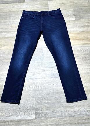 Мужские темно-синие джинсы f&f slim free fit , размер 36/32 regular .