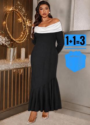 🥰 обтисла сукня з відкритими плечима shein 3xl