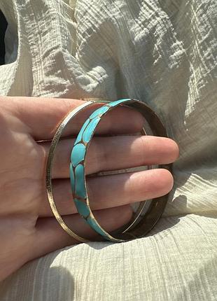 Набір браслетів з міді та емалі