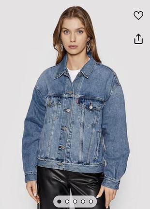 Джинсова куртка jeansjacke 90's trucker a1743-0004 blau relaxed fit levi’s оригінал
