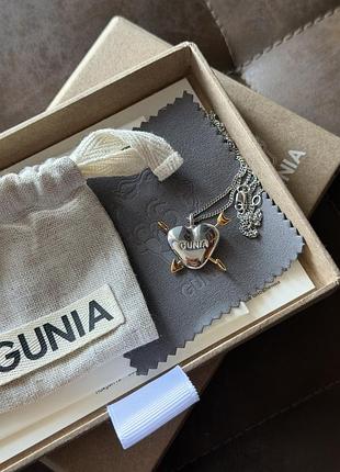 Gunia кулон серце з позолоченими стрілами
