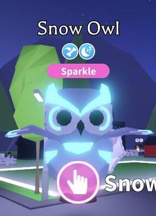 Неонова сніжна сова роблокс адопт мі roblox adopt me snow owl рідкісний легендарний пет раритет пети з гри