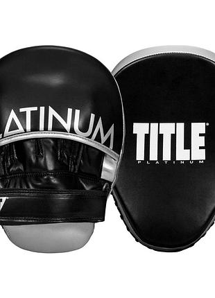 Лапы боксерские title platinum prolific punch mitts - black/silver