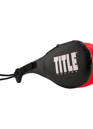 Ракетка для таеквондо (хлопушка) title boxing duo target training paddle - black/red