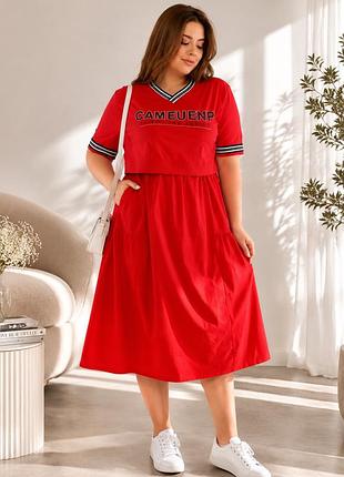 Жіноча літня сукня батал xl–4xl | туреччина | стрейч-котон