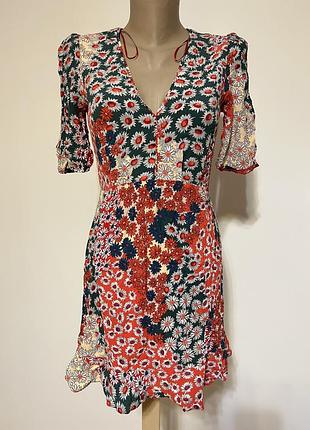 Красива коротка сукня zara trafaluc. літня, квітковий патчворк, розмір s, made in mexico.