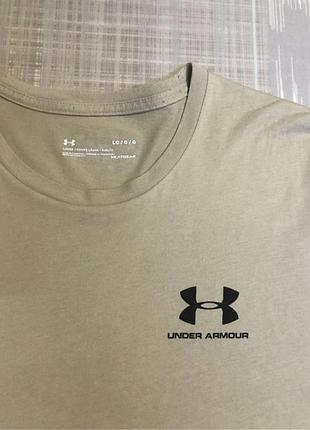 Under armour 💙чоловіча пісочна спортивна універсальна футболка💛розмір l l 48 чоловічий одяг/унісекс