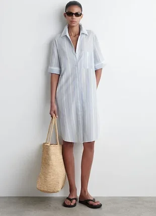 Сукня cos striped short-sleeved shirt dress / 44