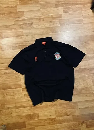 (s) liverpool мерч черная футболка поло nike чорна ліверпуль vintage