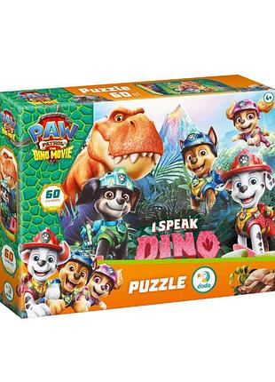 Дитячий пазл "paw patrol: я розмовляю мовою динозавра" 200799, 60 елементів