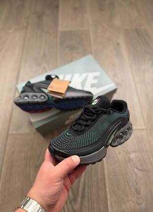 Стильные кроссовки nike air max dn black white-hyper cobalt-rage green