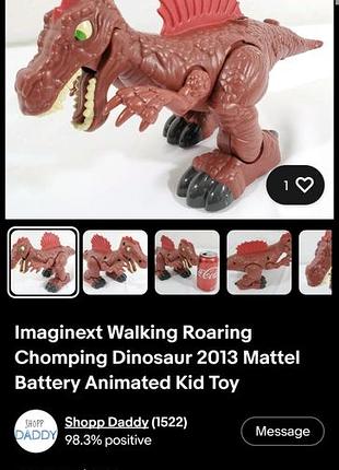 Imaginext walking roaring chomping dinosaur 2013 mattel battery animated kid toy mattel игрушка имеет моторизированные функции, ходит и рычит 2