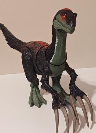 Динозавр теризинозавр  35см зі звуком юрський період mattel jurassic world dominion dinosaur therizinosaurus