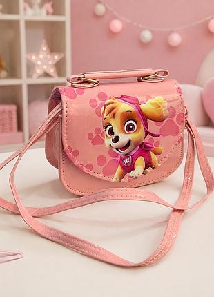 Детская сумочка скай щенячий патруль (skye paw patrol) для девочки 15×12×6 см, через плечо, с длинным ремешком, на магнитном замке