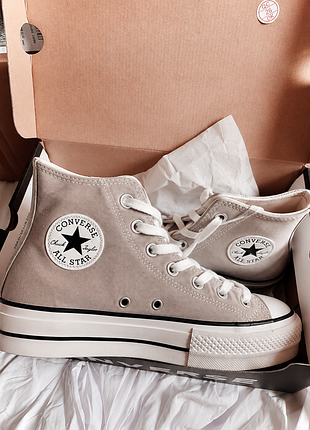 Кеди високі сірого кольору converse hight x chuck taylor platform graphite