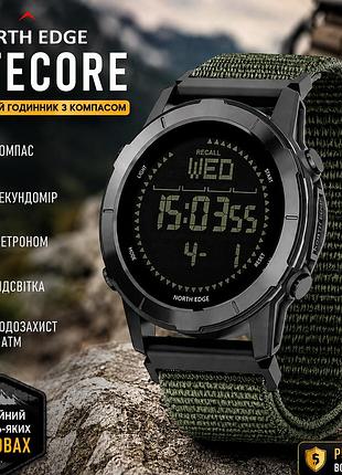 Мужские часы north edge litecore green з компасом
